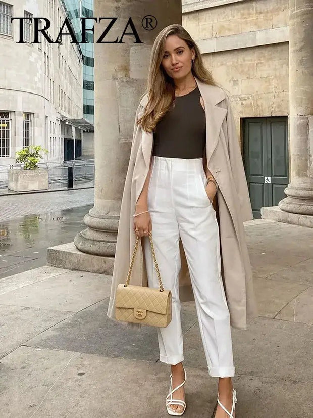 Chic High Waist Pencil Pants for Women - Pretty women dresses