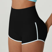 Contrast Color Peach Hip Hot Pants