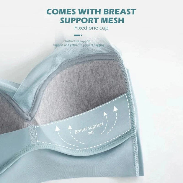 Seamless Push-Up Mesh Patchwork Bralette