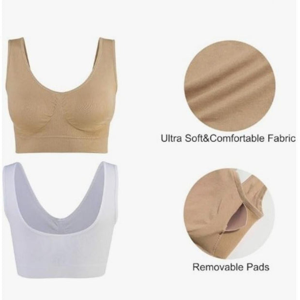 3 - Pack Sports Bras For Women, Padded Strappy Racerback Push Up Open Back Medium Support Sports Yoga - Pretty women dresses