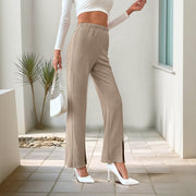 Fashionable With Side - slit Straight - leg Trousers Women - Pretty women dresses