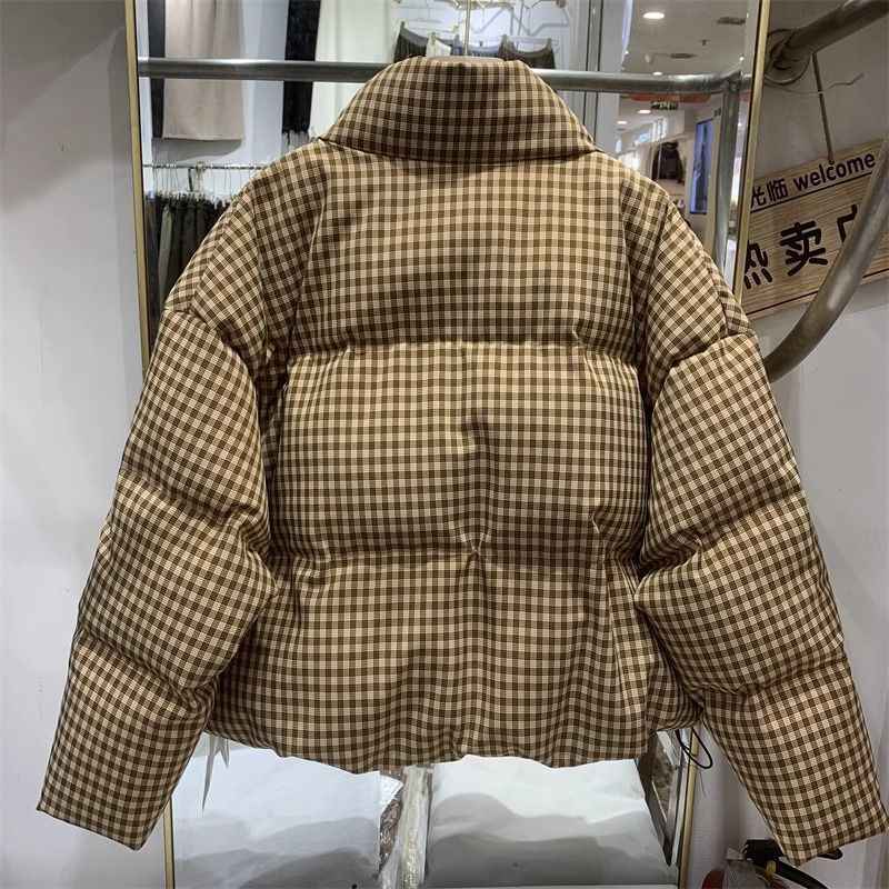 Thickened Puffer Jacket - High Waist Cropped Cotton Style