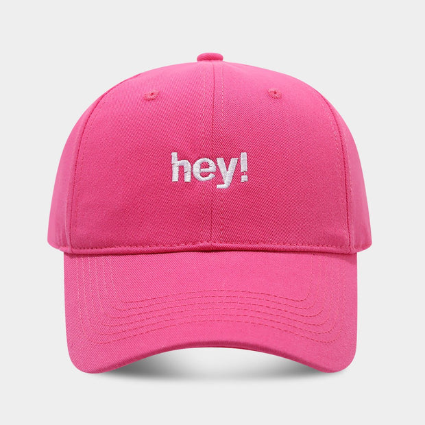 Creative Letters Hey Embroidery Soft Top Peak Cap - Pretty women dresses