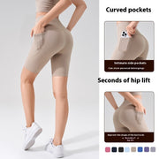 High Waist Hip Lift Women's Quick-drying Breathable Yoga Pants With Pockets In Summer