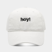 Creative Letters Hey Embroidery Soft Top Peak Cap - Pretty women dresses