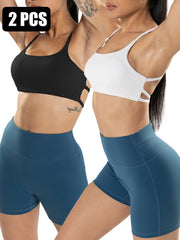 2 Pack Strappy Sports Bras For Women - Criss Cross Back Sexy Wireless Padded Yoga Bra Cute Workout - Pretty women dresses