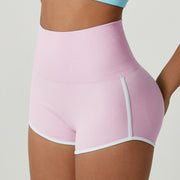 Contrast Color Peach Hip Hot Pants