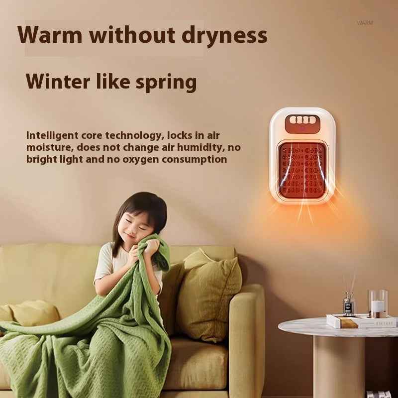 Wall Mounted Electric Heater with Remote Control and Adjustable Silent Thermostat for Home, Office, and Bathroom Winter Use