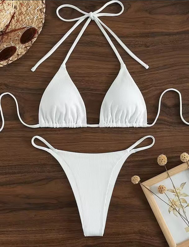 Women's Sexy Small Rib Bikini Tie Bikini Set Two Piece Swimsuit Beach Wear - Pretty women dresses