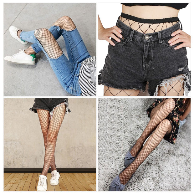 1Pc Women Fishnet Tights Sexy High Waist Fishnet Pantyhose Stretchy Mesh Hollow Out Tights Stockings With Medium Large Hole Choices - Pretty women dresses